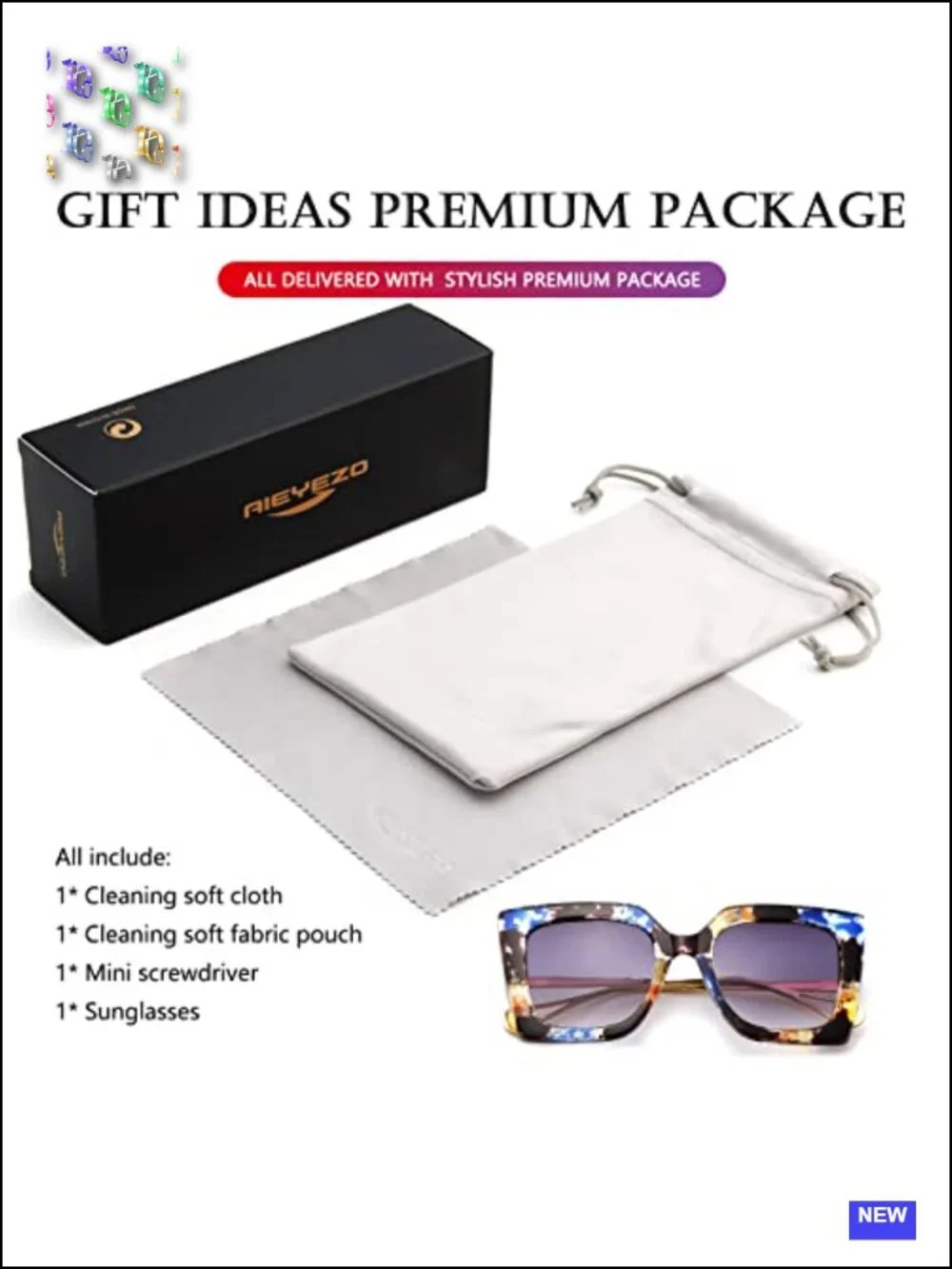 Oversized Square Sunglasses for Women UV400 Protection Retro Trendy Fashion